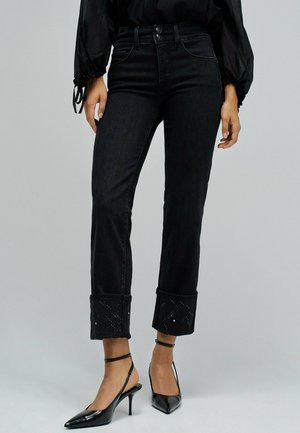 SECRET PUSH IN  - Jean droit - schwarz