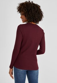 JoJo Maman Bébé MATERNITY NURSING POPPER FRONT - Maglietta a manica lunga - burgundy red