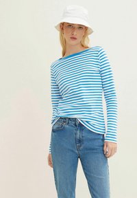TOM TAILOR DENIM Camiseta de manga larga - white mid blue stripe