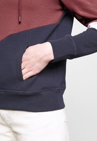 ONLY ONLPEAR BLOCKING HOOD - Sweatshirt com capuz - apple butter/white/night sky