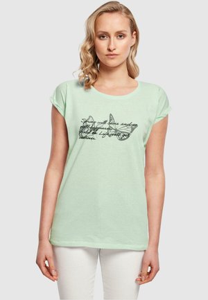 SPRING SAYING EXTENDED SHOULDER - T-Shirt print - neo mint