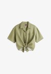 RELAXED FIT LINEN BLEND TIE FRONT SHIRT - Πουκαμίσα με κουμπιά - bay leaf
