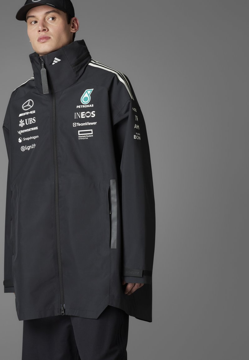 adidas Originals - MERCEDES - AMG PETRONAS FORMULA ONE TEAM MYSHELTER - Waterproof jacket - black   white, Enlarge