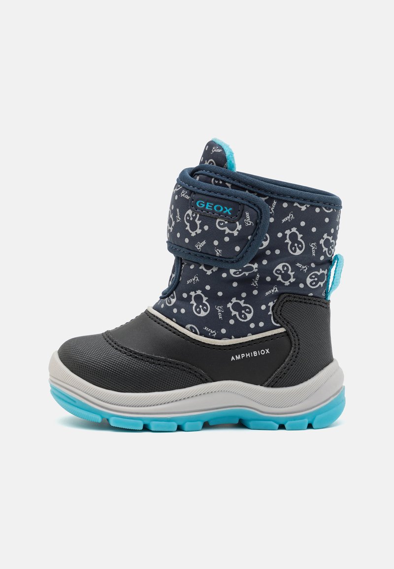 Geox - FLANFIL ABX UNISEX - Zimski škornji - navy/turquoise, Povečajte