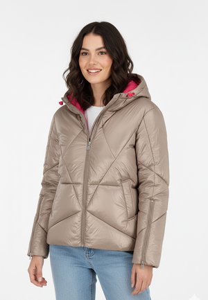 MIT KAPUZE UND REISSVERSCHLUSS FÜR KÜHLES WETTER - Winterjacke - braun