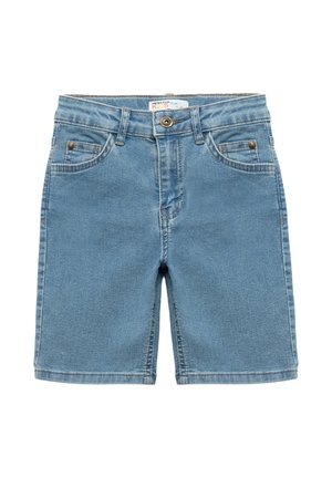 Shorts di jeans in azzurro chiaro, con chiusura a bottone frontale, due tasche anteriori e orli rifiniti. Realizzati in robusto tessuto di cotone.