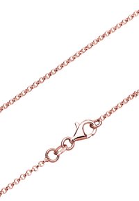 Sølvfarvet kæde halskæde med et delikat linkdesign. Har en lobster clasp lukning og en glat, blank finish. Længden kan justeres.