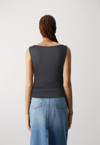Gina Tricot SOFT TOUCH BOATNECK TOP - Topper - stone