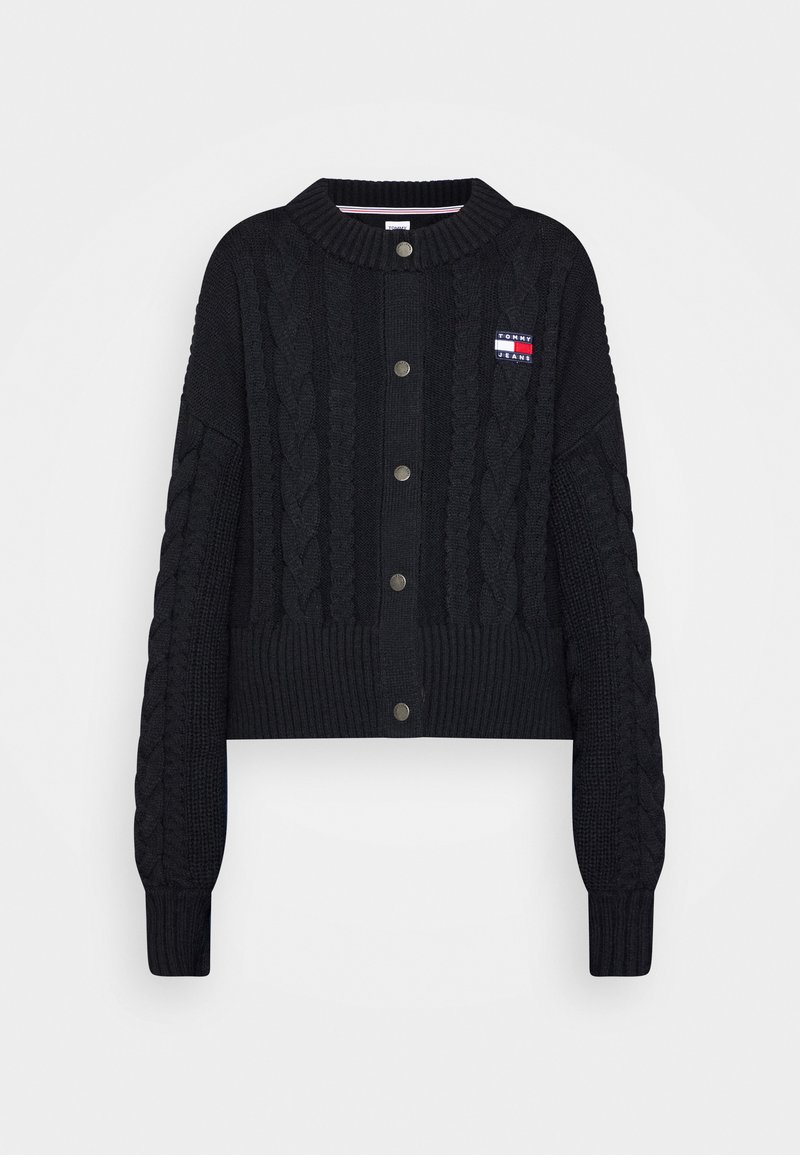 tommy badge chunky knit jumper