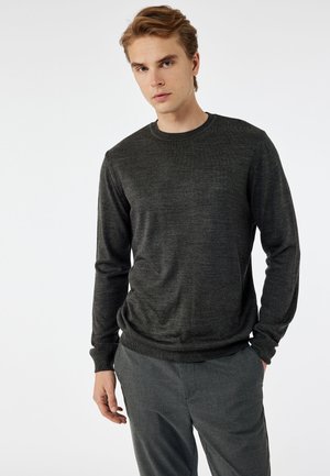 Stickad tröja - anthracite