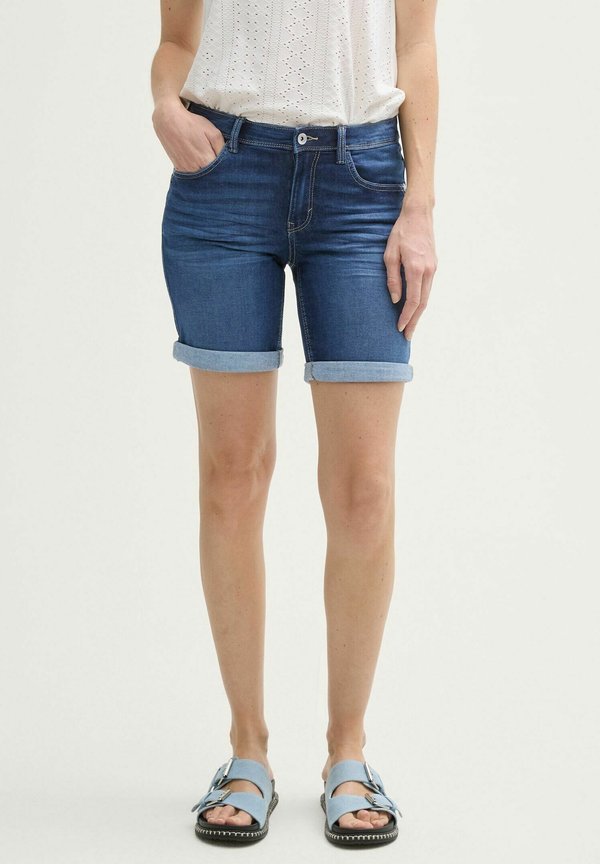 ALEXA SLIM BERMUDA - Jeans Shorts - mid stone wash denim
