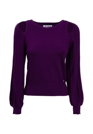 INFLUENCER CUT-OUTS SHOULDER - Trui - purple