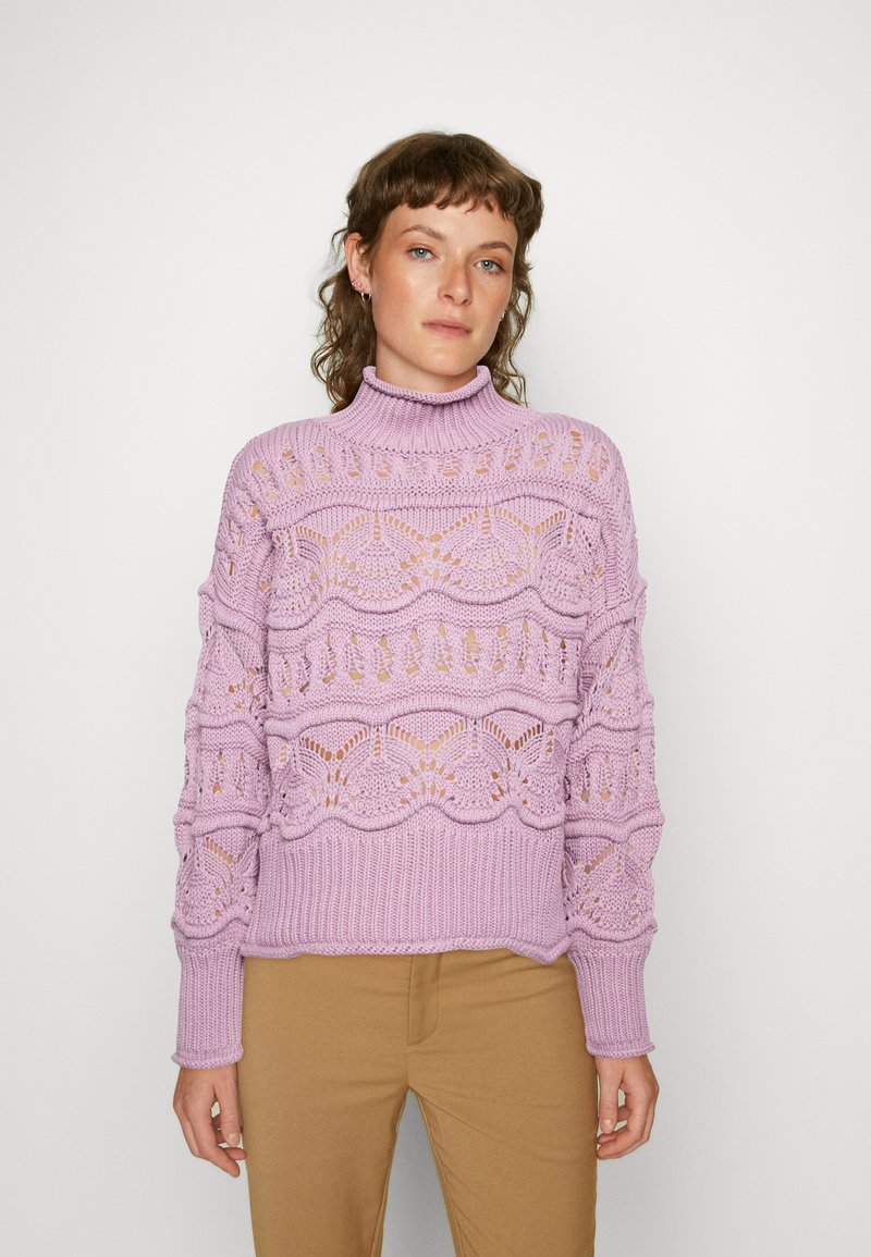 LASCANA AJOUR - Trui - mauve