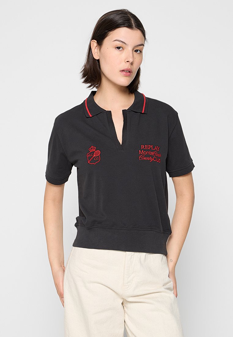 Replay Poloshirt zwart Replay Poloshirt zwart