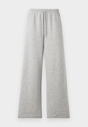 Pieces, PCCHILLI NEW WIDE PANTS - Pantaloni de trening - light grey melange