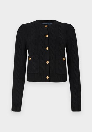 SWEATER CARDIGAN - Kardigán - black