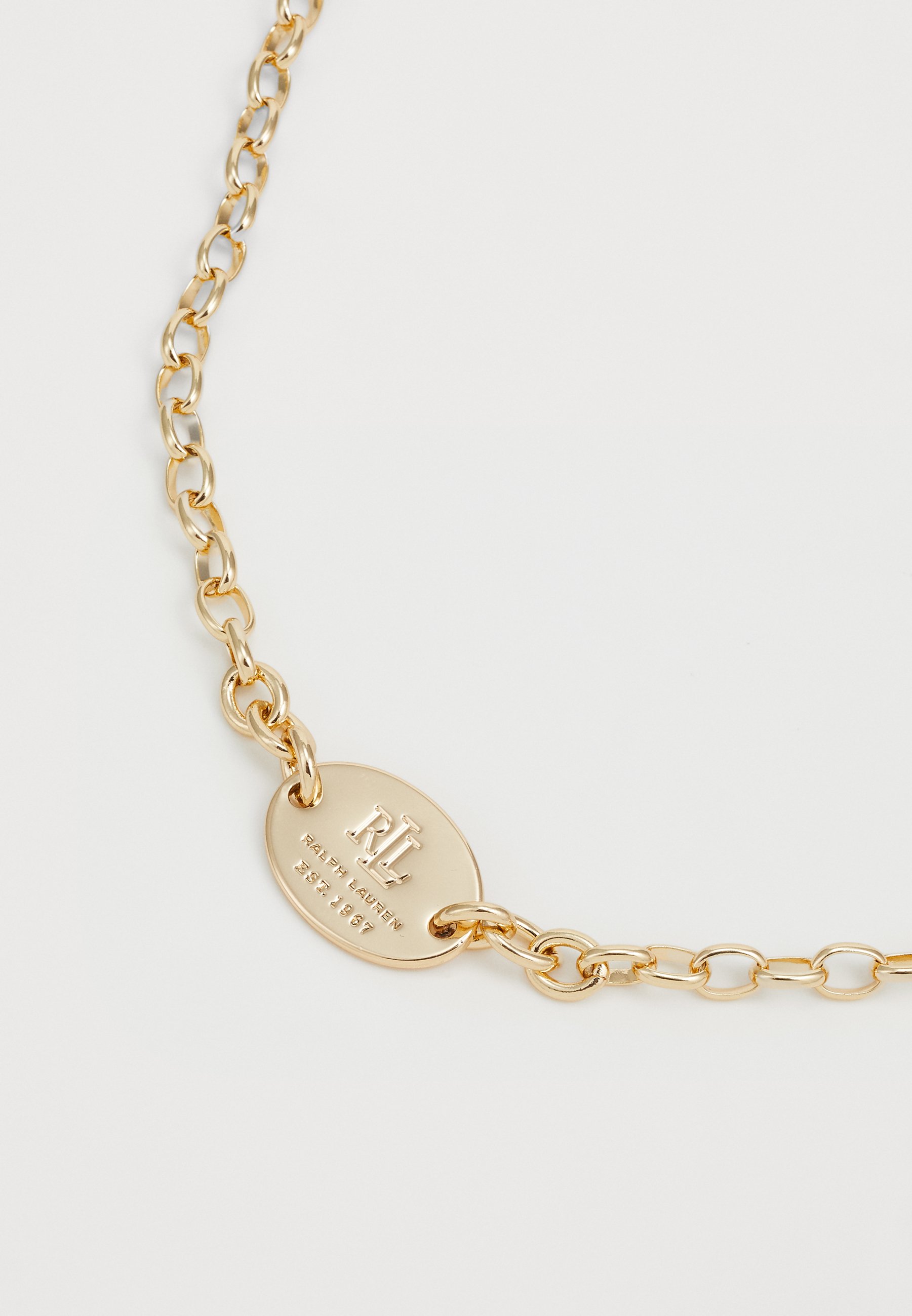 Ralph Lauren ロゴ フロント ネックレス Logo Frontal Necklace Lauren Ralph Lauren Gold-Tone Logo Beaded 17