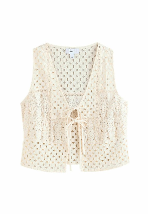 REGULAR FIT - BRODERIE   - Top - cream
