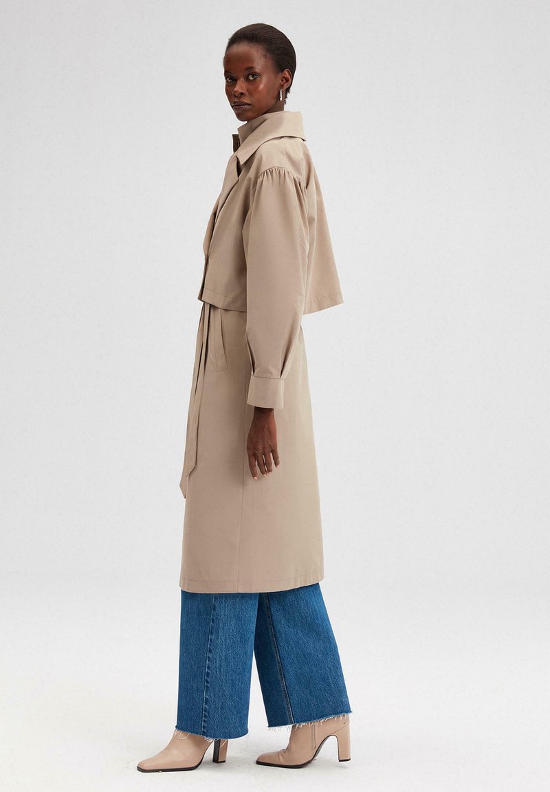 Touché Privé Trenchcoat graniet