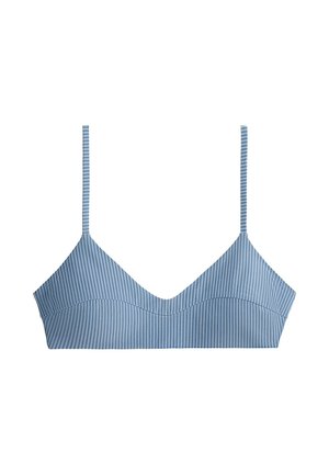 OYSHO, STRIPED BIKINI TOP - Bikinitop - light blue