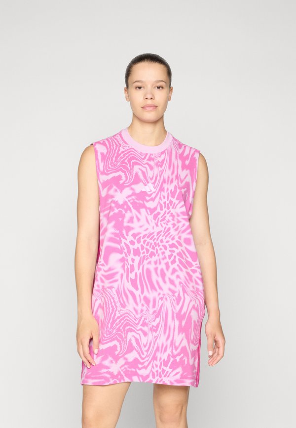ESSENTIALS 3 STRIPES PRINT SLEEVELESS - Jersey dress