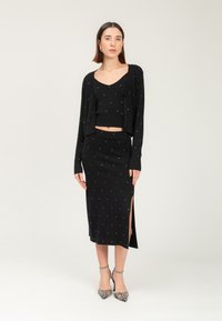 INFLUENCER RHINESTONES - Cardigan - black