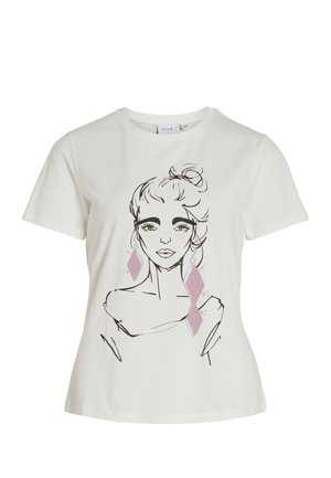 T-shirt med print - off-white