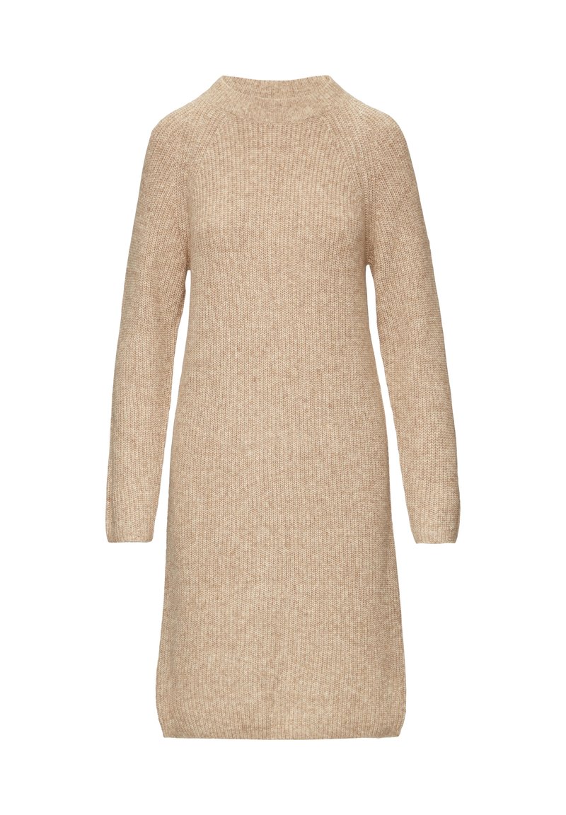 s.Oliver Gebreide jurk beige mêleerd s.Oliver Gebreide jurk beige mêleerd