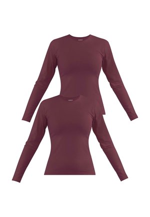 2 PACK - Langarmshirt - burgund
