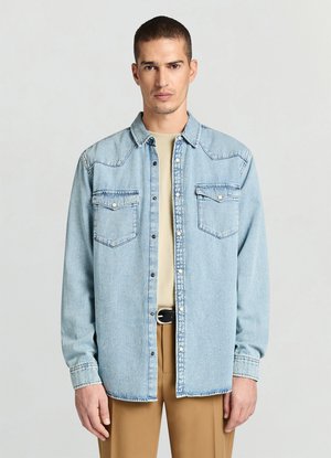 TINTA UNITA - Hemd - blu denim chiaro
