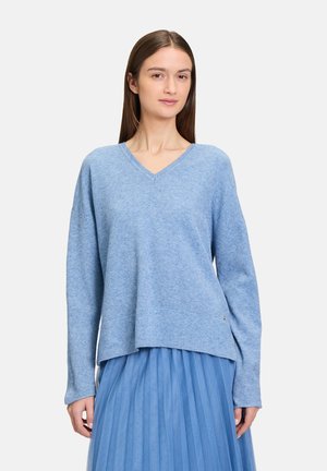 MIT V-AUSSCHNITT - Maglione - moonlight blue melange