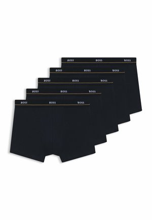 Boxer briefs neri in cotone in confezione da sei, con una vita brandizzata con scritte bianche e un sottile accento dorato.