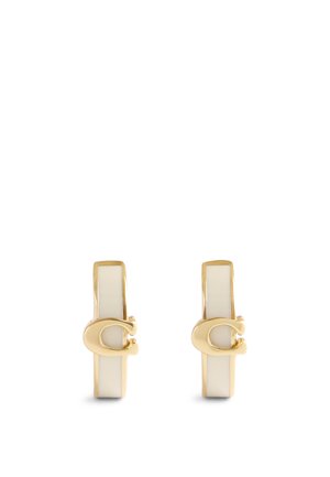 SIGNATURE C HUGGIE - Earrings - white
