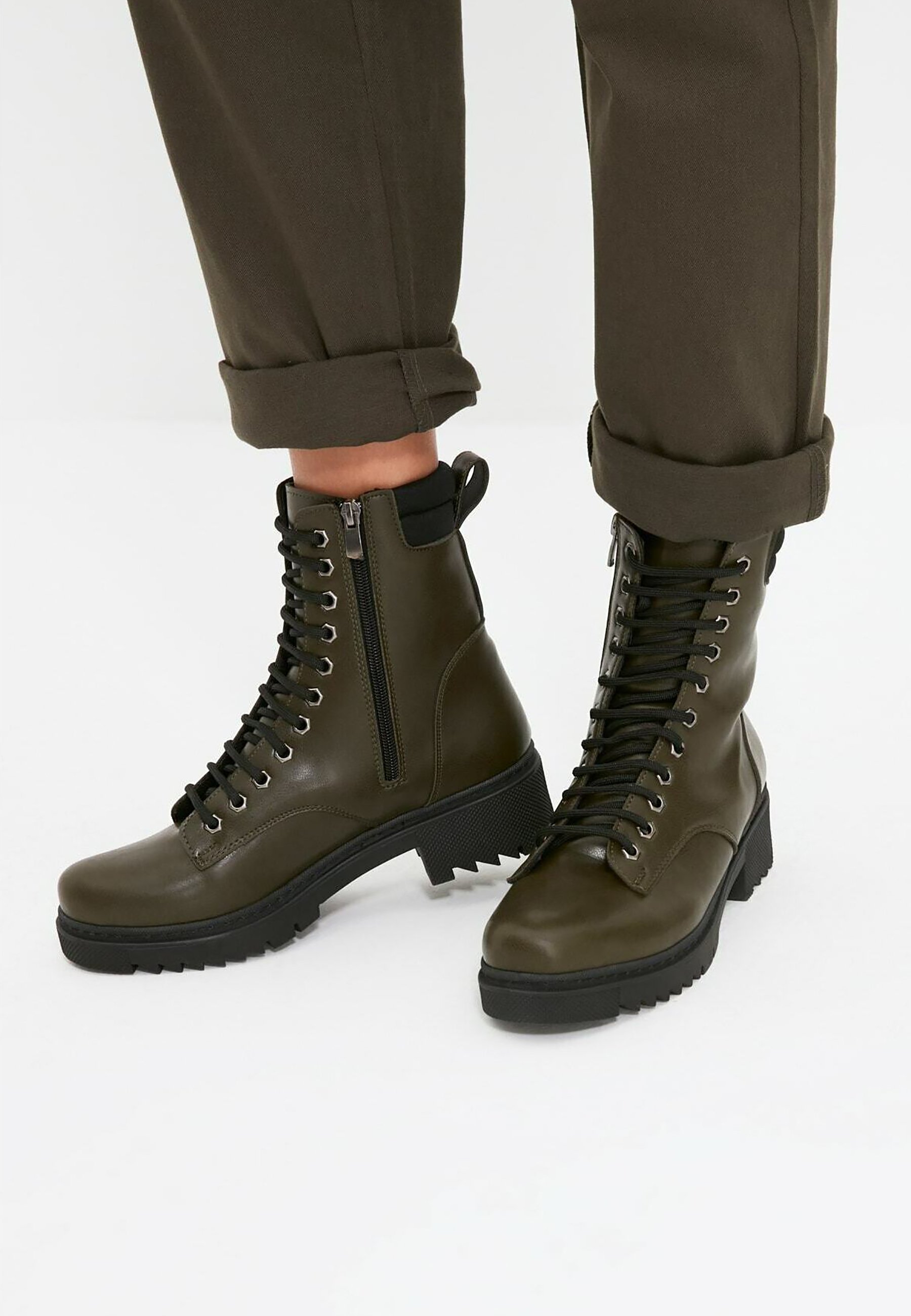 Trendyol Botines con plataforma - green/verde - Zalando.es
