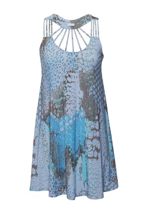 Jerseykleid - blau bedruckt