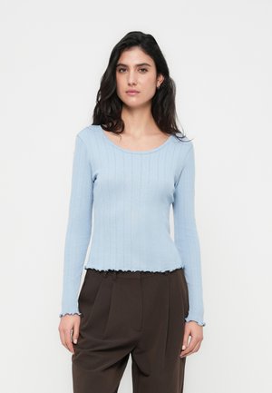 ONLTENNA O NECK - T-shirt à manches longues - soft chambray