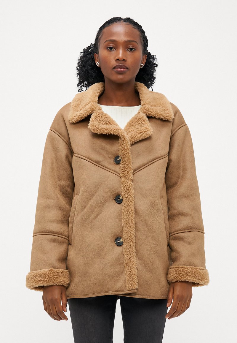 ONLY Petite ONLYLVA COLLAR COAT  - Zimní kabát - otter