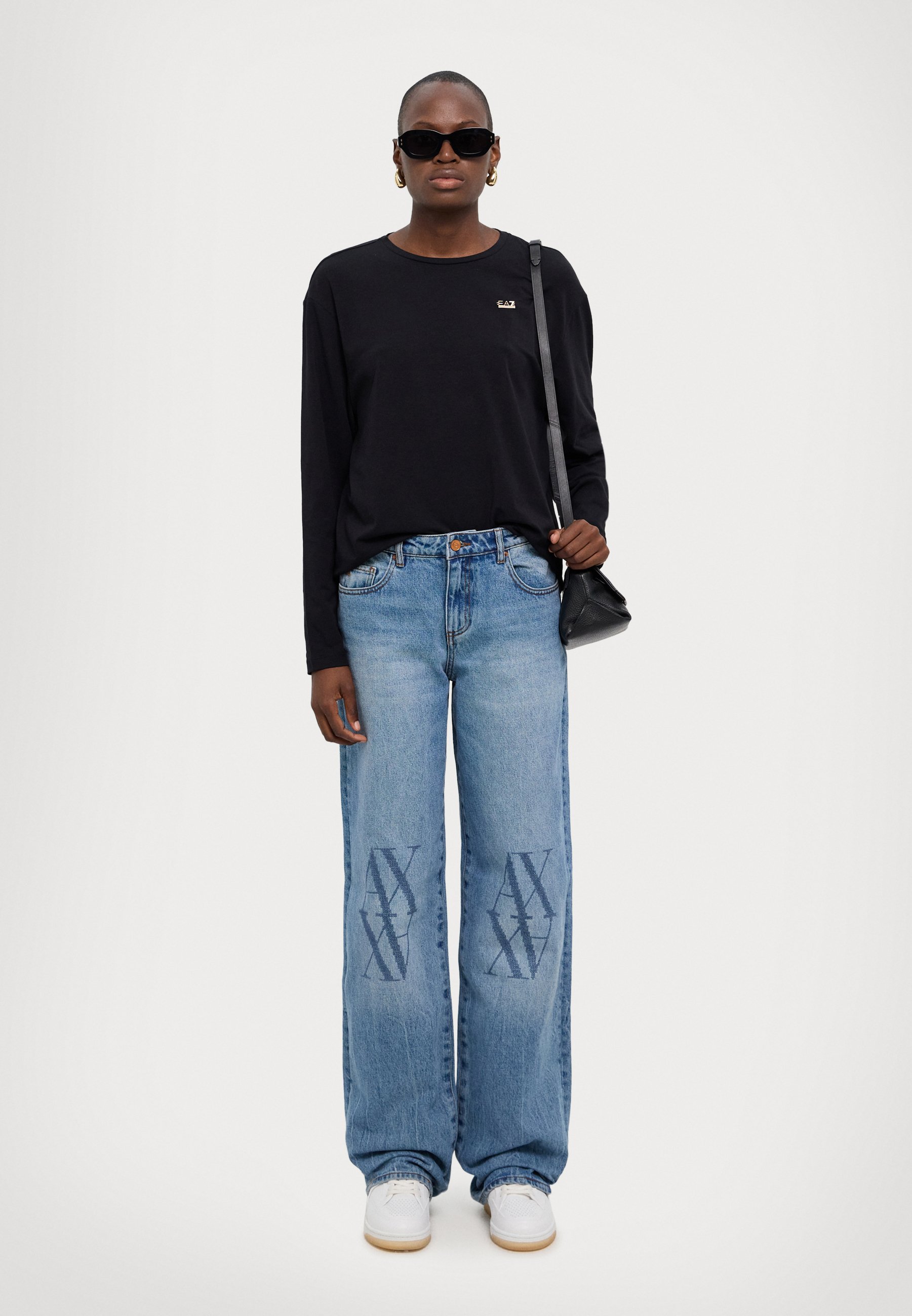 Armani Exchange TASCHE - Wide Leg - indigo denim/blue denim
