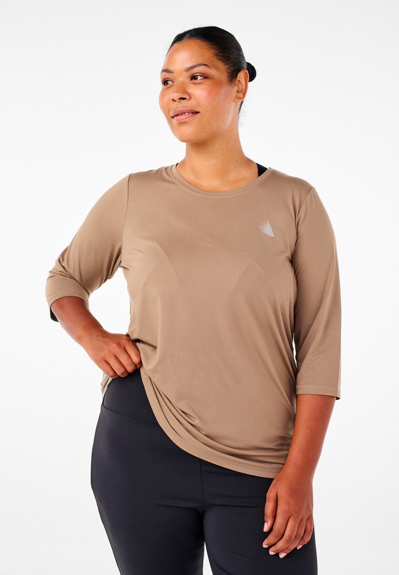 Active by Zizzi MIT 3/4-ÄRMELN - Langarmshirt - walnut