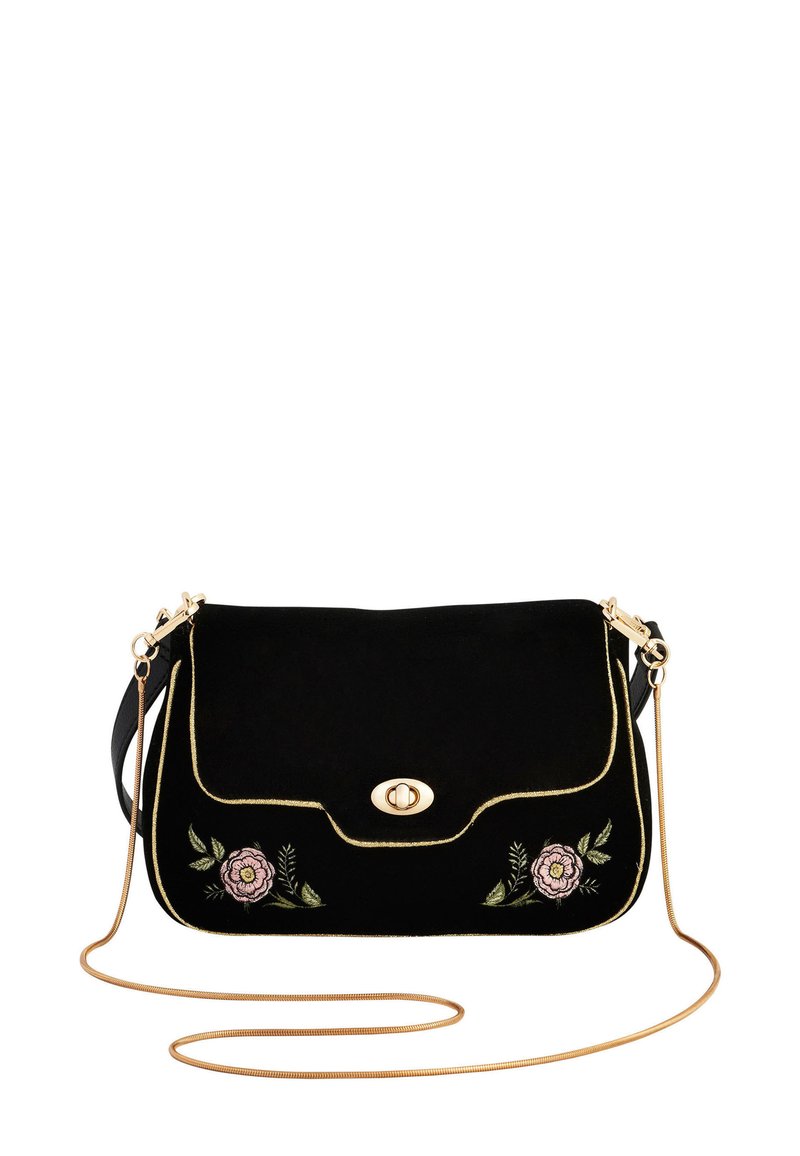 FABLE ENGLAND ROSE EMBROIDERED - Handbag - black - Zalando.co.uk