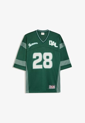 Bershka, VARSITY - TSHIRT - T-shirts print - dark green