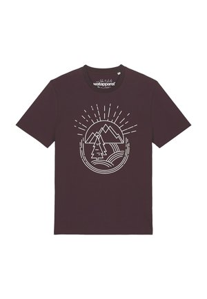 watapparel NATUR IST SCHÖN UNISEX - T-shirt imprimé - red brown