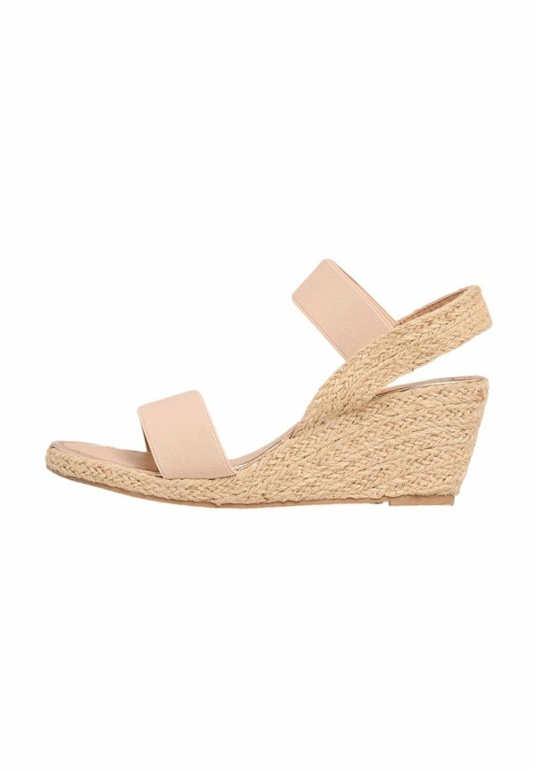 REGULAR FIT - ELASTIC LOW - Plateausandalette - beige