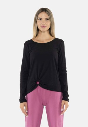 LEONE 1947, WOMAN T-SHIRT LONG SLEEVES BLACK RING - T-shirt à manches longues - black