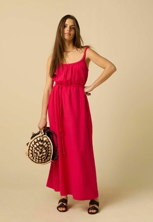 Sissy-Boy, SISSY-BOY DUNKELPINKES MUSSELIN-MAXIKLEID - Maxi dress - dunkelrosa