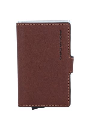 BLUE SQUARE  - Business card holder - natural tan