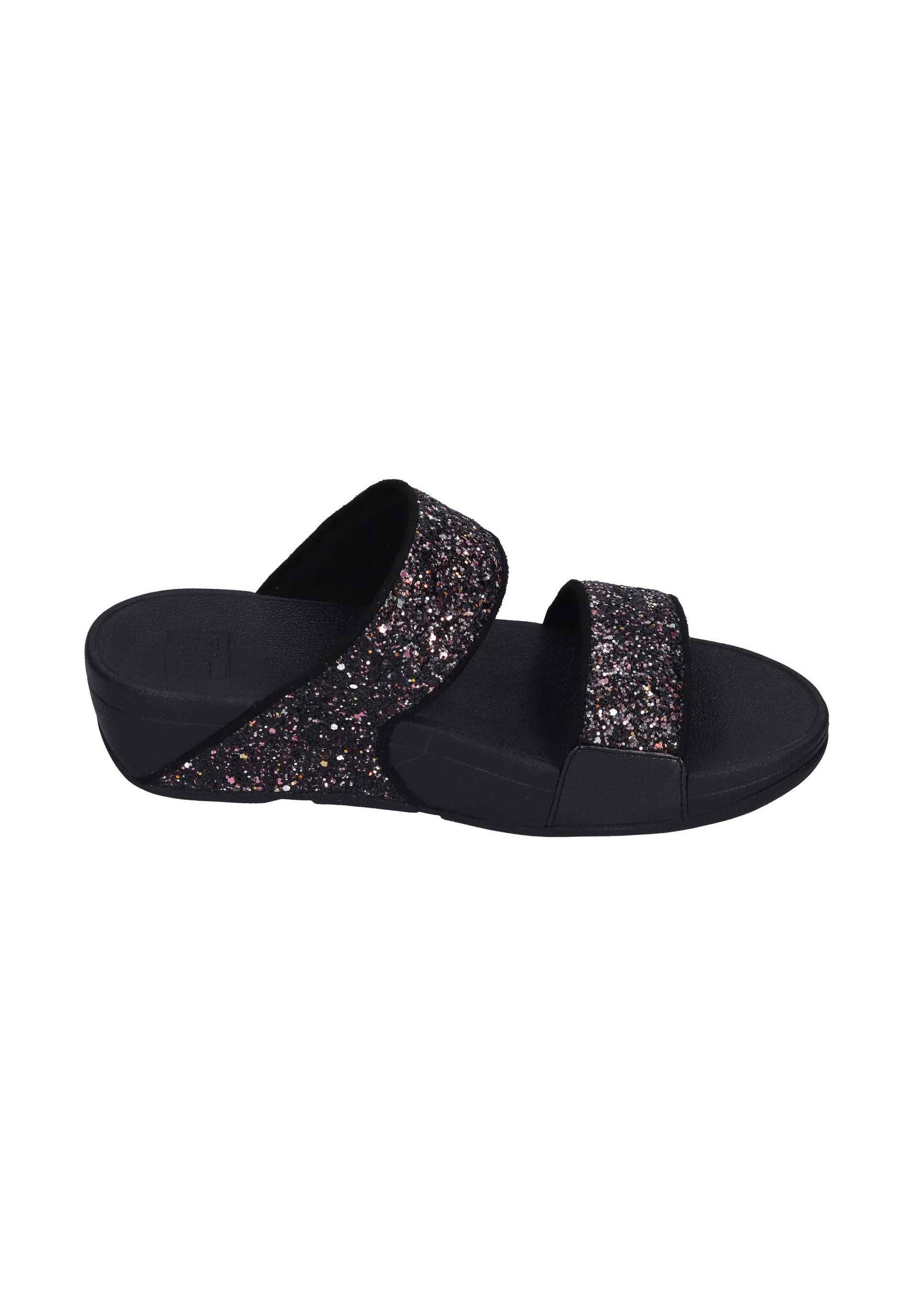 FitFlop LULU MULTI-TONAL GLITTER - Pool slides - black multi/black -  Zalando.co.uk