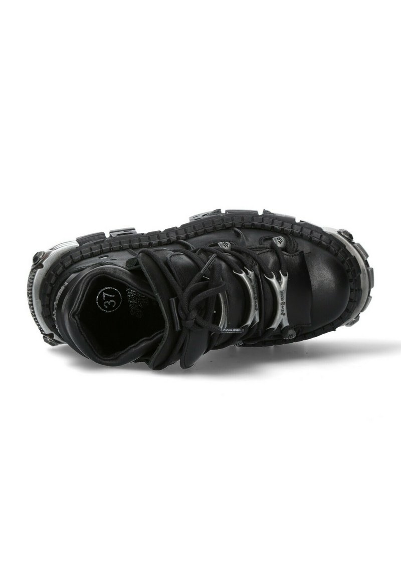 Rock 106 S1 New Rock Scarpe Amazon New Rock Boots M-215-S6 Unisex Metallic Black 100% Leather Goth Techno  Biker