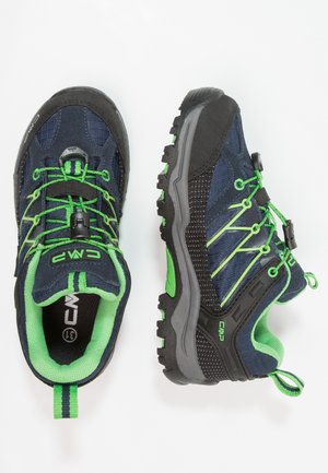 KIDS RIGEL LOW SHOE WP UNISEX - Scarpa da hiking - black/blue/gecko