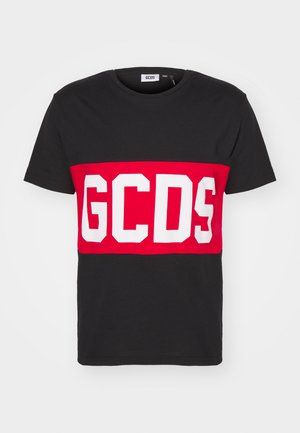 GCDS BAND LOGO REGULAR UNISEX - Tricou cu imprimeu - black